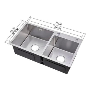 Modern Double Bowl Stainless Steel Kitchen Sink