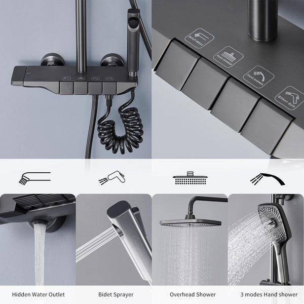 Modern Multifunctional Shower System - Rain & Waterfall