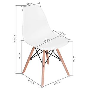 Scandinavian Dining Chair Set (Set of 4)