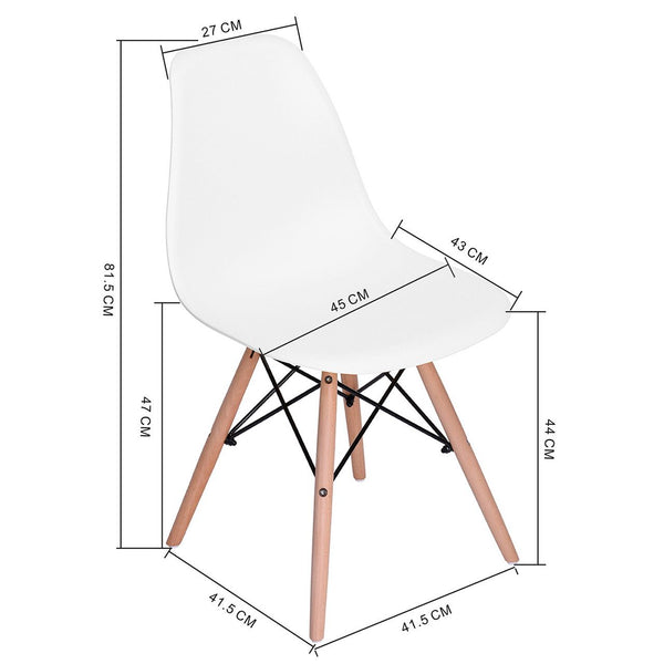 Scandinavian Dining Chair Set (Set of 4)