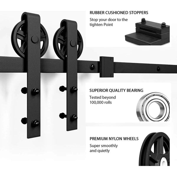 2m Sliding Barn Door Hardware Kit