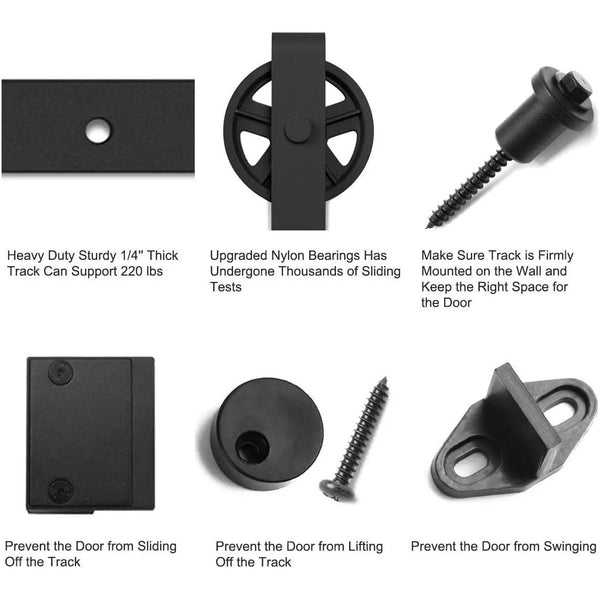 2m Sliding Barn Door Hardware Kit