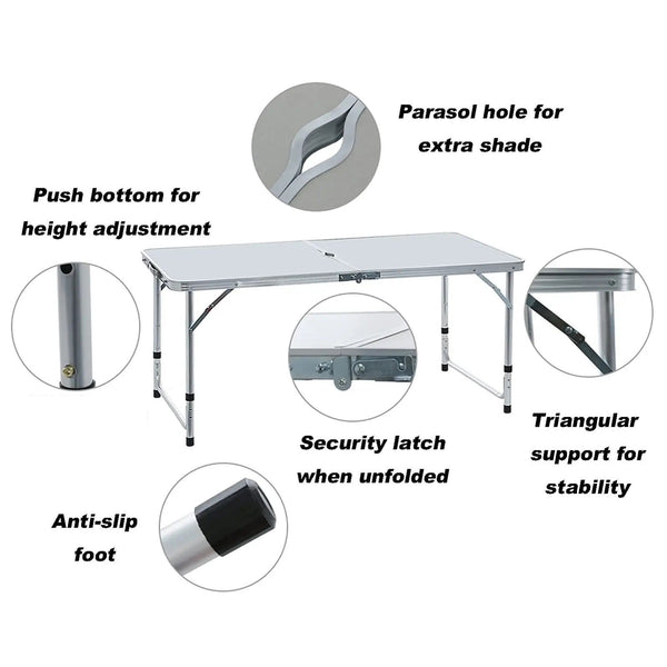 Adjustable Camping Table – 120cm