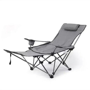 Foldable Reclining Camping Chair with Footrest