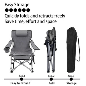 Foldable Reclining Camping Chair with Footrest