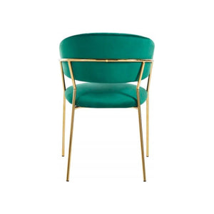 Emerald Green Velvet Dining Chair