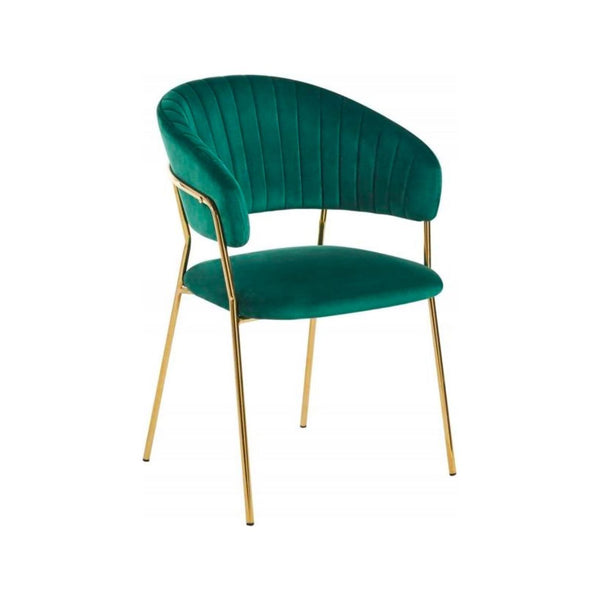 Emerald Green Velvet Dining Chair