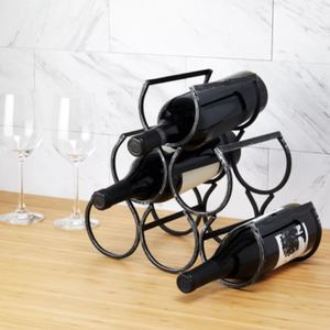 6-Bottle Pyramid Metal Wine Rack