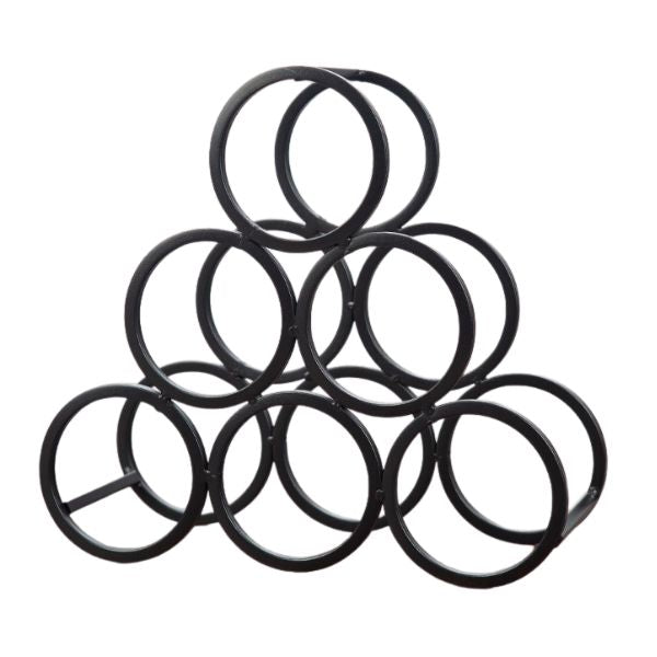 Geometric Ring Wine Display Rack
