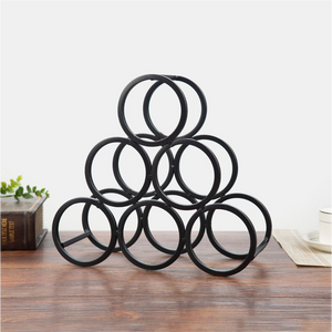 Geometric Ring Wine Display Rack