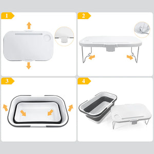 Collapsible Picnic Basket with Foldable Tray