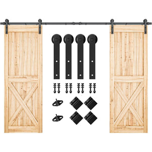 4m Sliding Double Barn Door Hardware Kit with Soft Close Mechanism