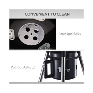 48cm Charcoal Kettle Braai Grill with Thermometer