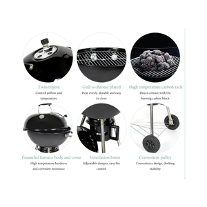 48cm Charcoal Kettle Braai Grill with Thermometer