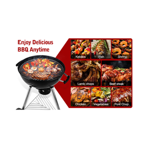 48cm Charcoal Kettle Braai Grill with Thermometer