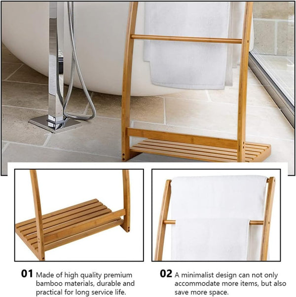Lumo Bamboo Towel Rack