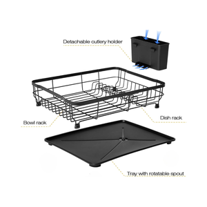 Elevated Dish Drying Rack with Drainboard
