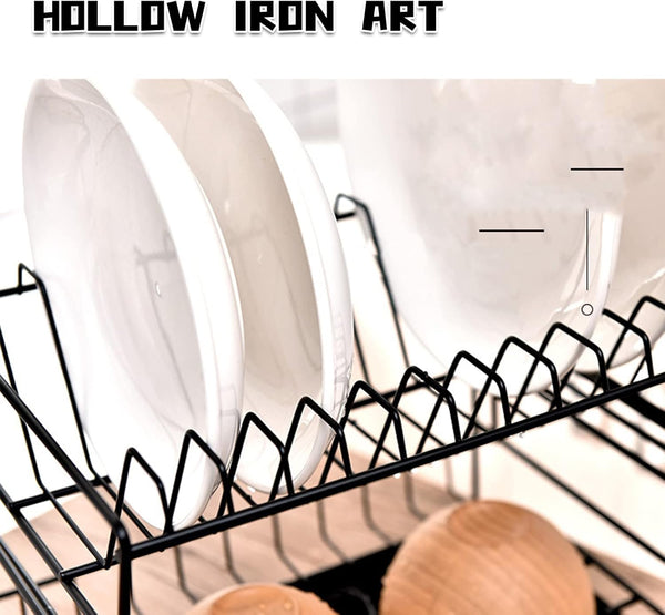 2-Tier Dish Drying Rack with Cutlery Holder