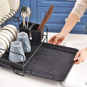 2-Tier Dish Drying Rack with Cutlery Holder