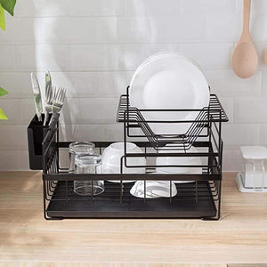 2-Tier Dish Drying Rack with Cutlery Holder