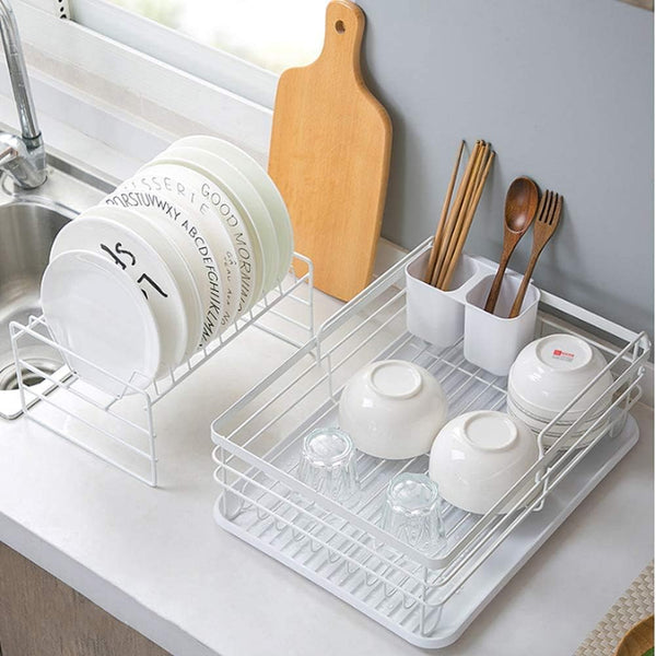 Alpine White 2-Tier Dish Drying Rack