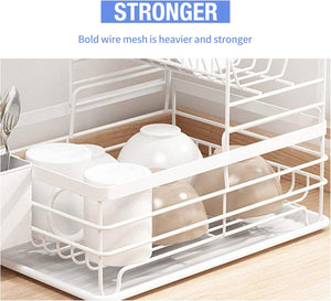 Alpine White 2-Tier Dish Drying Rack