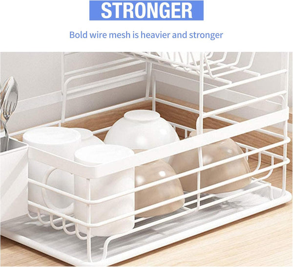 Alpine White 2-Tier Dish Drying Rack