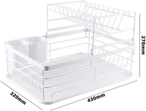 Alpine White 2-Tier Dish Drying Rack