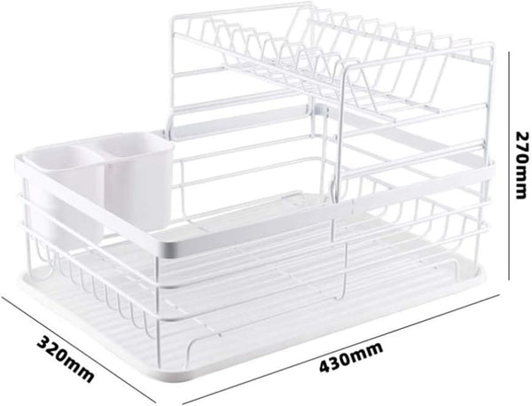 Alpine White 2-Tier Dish Drying Rack