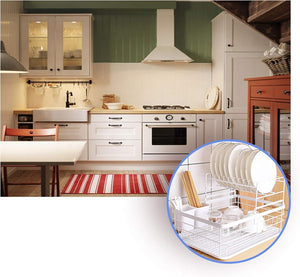 Alpine White 2-Tier Dish Drying Rack