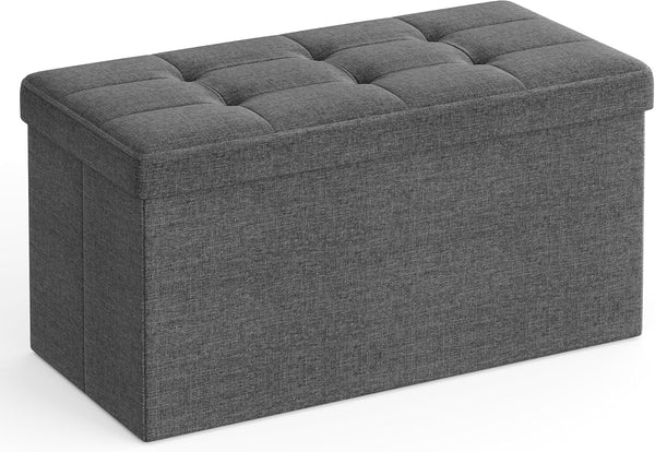 Foldable Tufted Ottoman Storage Box Set (Set of 3)