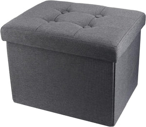 Foldable Tufted Ottoman Storage Box Set (Set of 3)