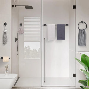 5-Piece Matte Black Bathroom Accessory Set