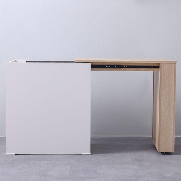 Averin Extendible Desk with Side Shelves