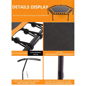 Hex Pro Fitness Trampoline with Adjustable Handle
