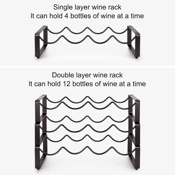 NoirWave 4-Tier Wine Rack