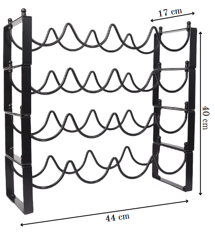 NoirWave 4-Tier Wine Rack