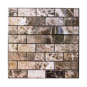 Marble Brick Look Wall Sticker Panels (6 Pack)