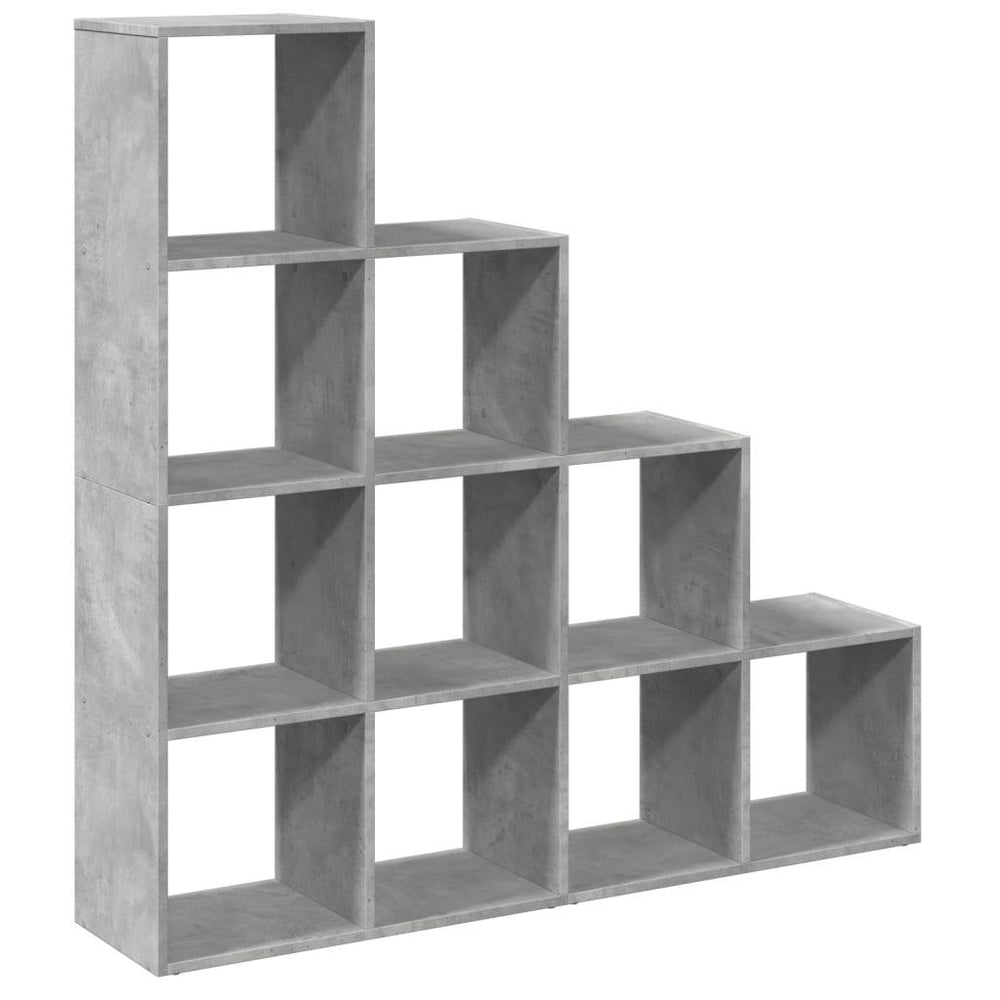 Modular 10-Cube Staircase Display Shelf
