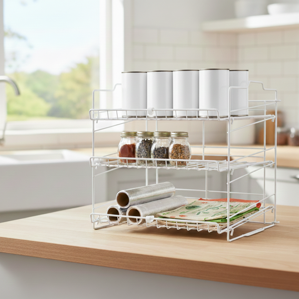 3 Tier Stackable Organizer Rack