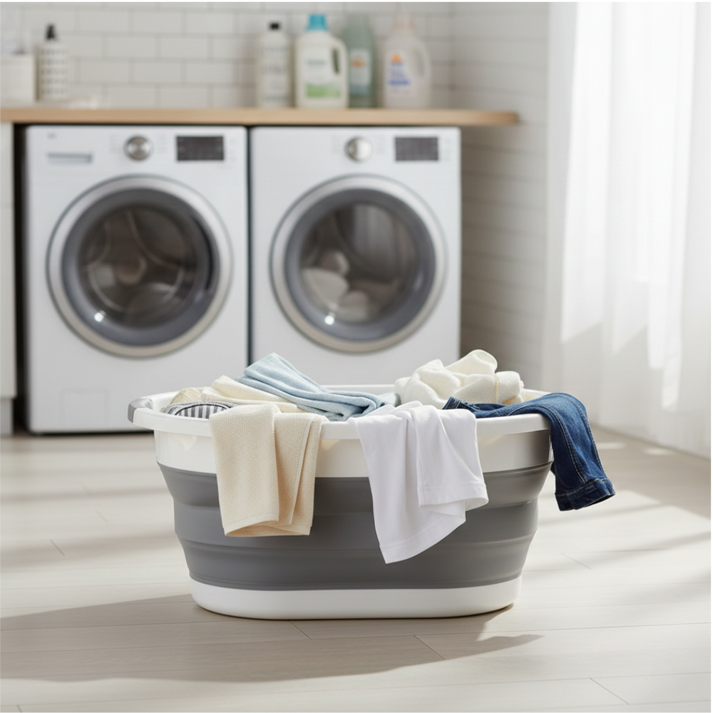 Collapsible Laundry Bucket with Handles