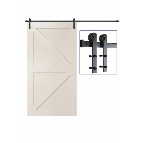 Evara Barn Door (210 cm x 90 cm x 3.8 cm) - 2m Track Kit Included