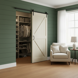 Evara Barn Door (210 cm x 90 cm x 3.8 cm) - 2m Track Kit Included