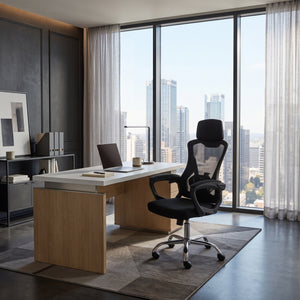 Ergonomic Gaming Chair with Adjustable Height and Reclining Back