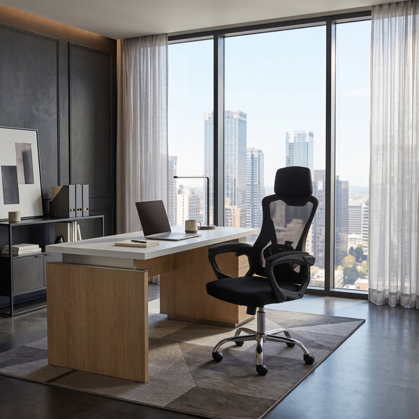 Ergonomic Gaming Chair with Adjustable Height and Reclining Back
