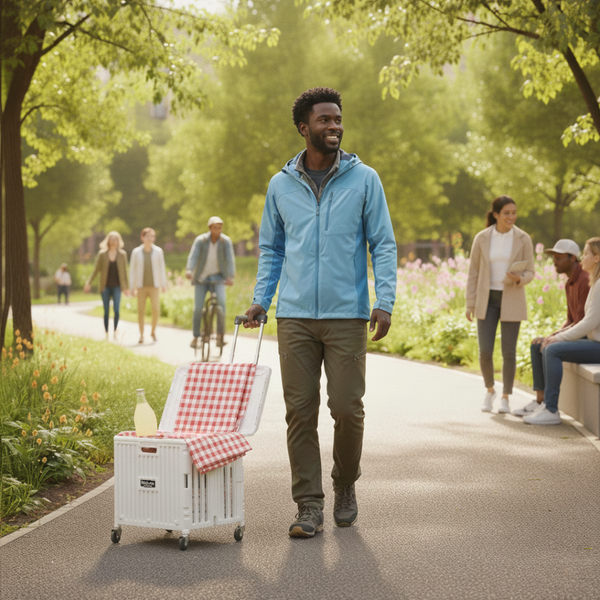 Oria Collapsible Storage Cart with Wheels