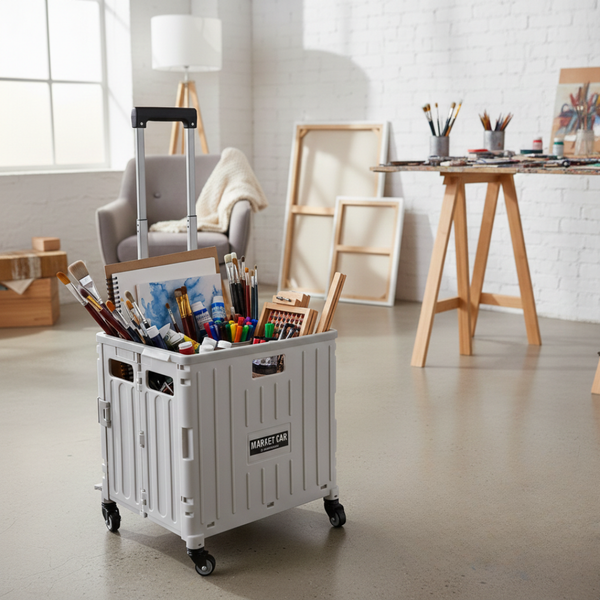 Oria Collapsible Storage Cart with Wheels
