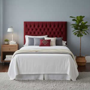 Praline Velvet Tufted Diamond Headboard