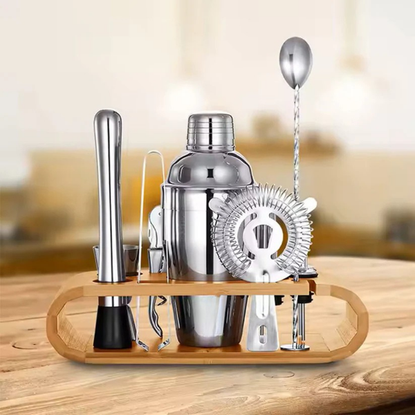 Bentwood 10-Piece Cocktail Shaker Set