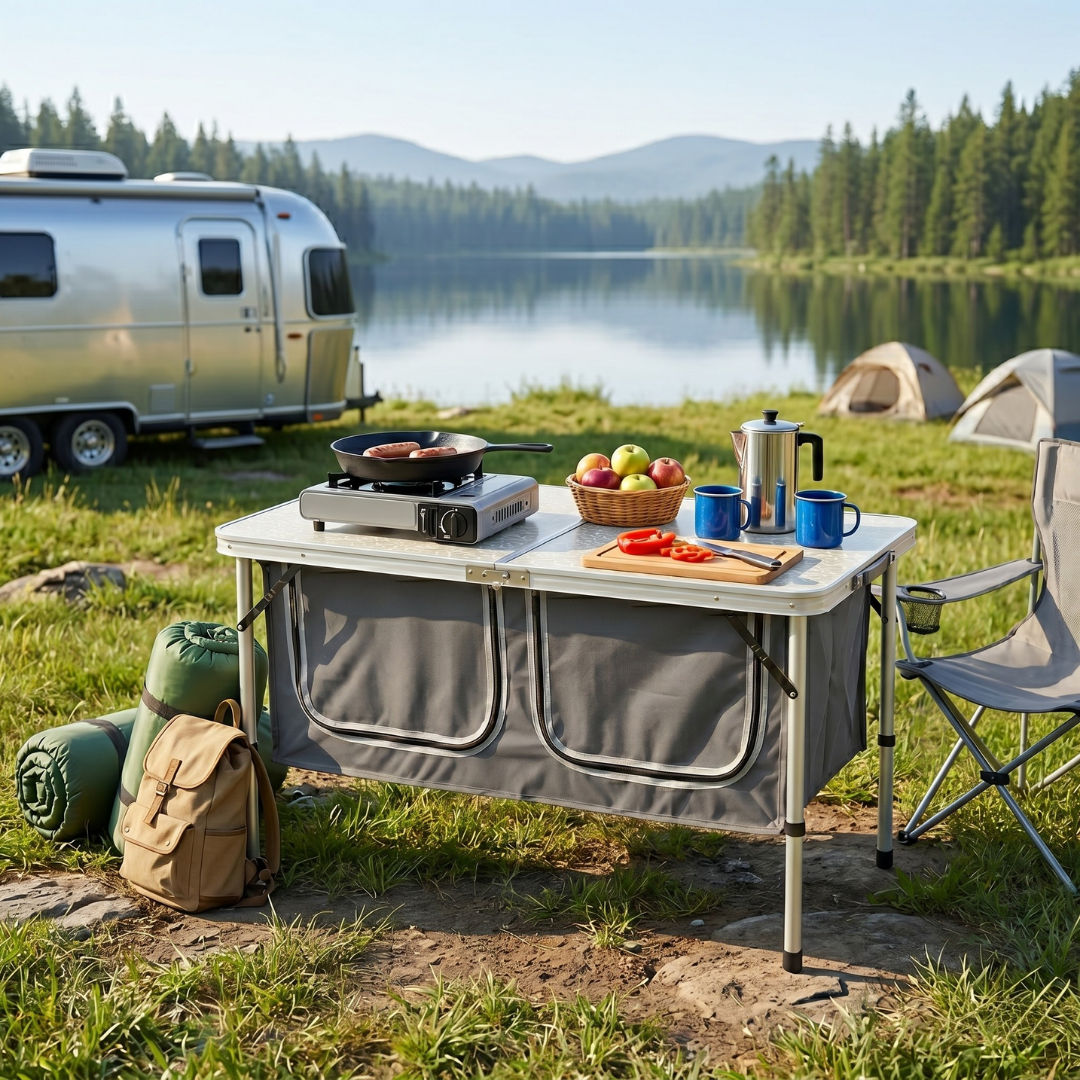 Trailside Camping Table with Storage